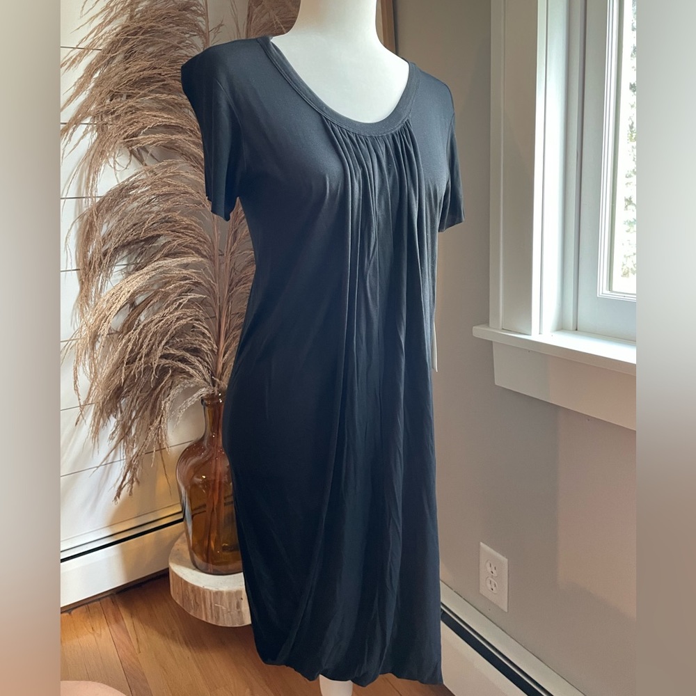 $228 A.L.C. The Drape Front Dress Elegant Black